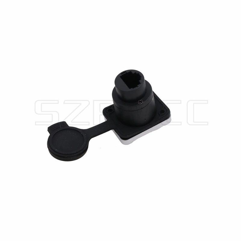 SZRMCC RJ45 Panel Mount Connector Cat5e RJ45 Ethernet Female LAN Module Bulkhead Panel Mount Coupler IP65 Waterproof Connector Socket with DustCap - Image 4